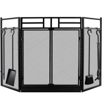 mesh fireplace screen/ fireplace safely frame/3 Fold screen